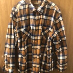 Schmidt Brown Plaid Flannel Shirt